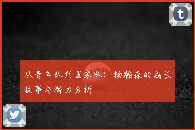 从青年队到国家队：杨瀚森的成长故事与潜力分析